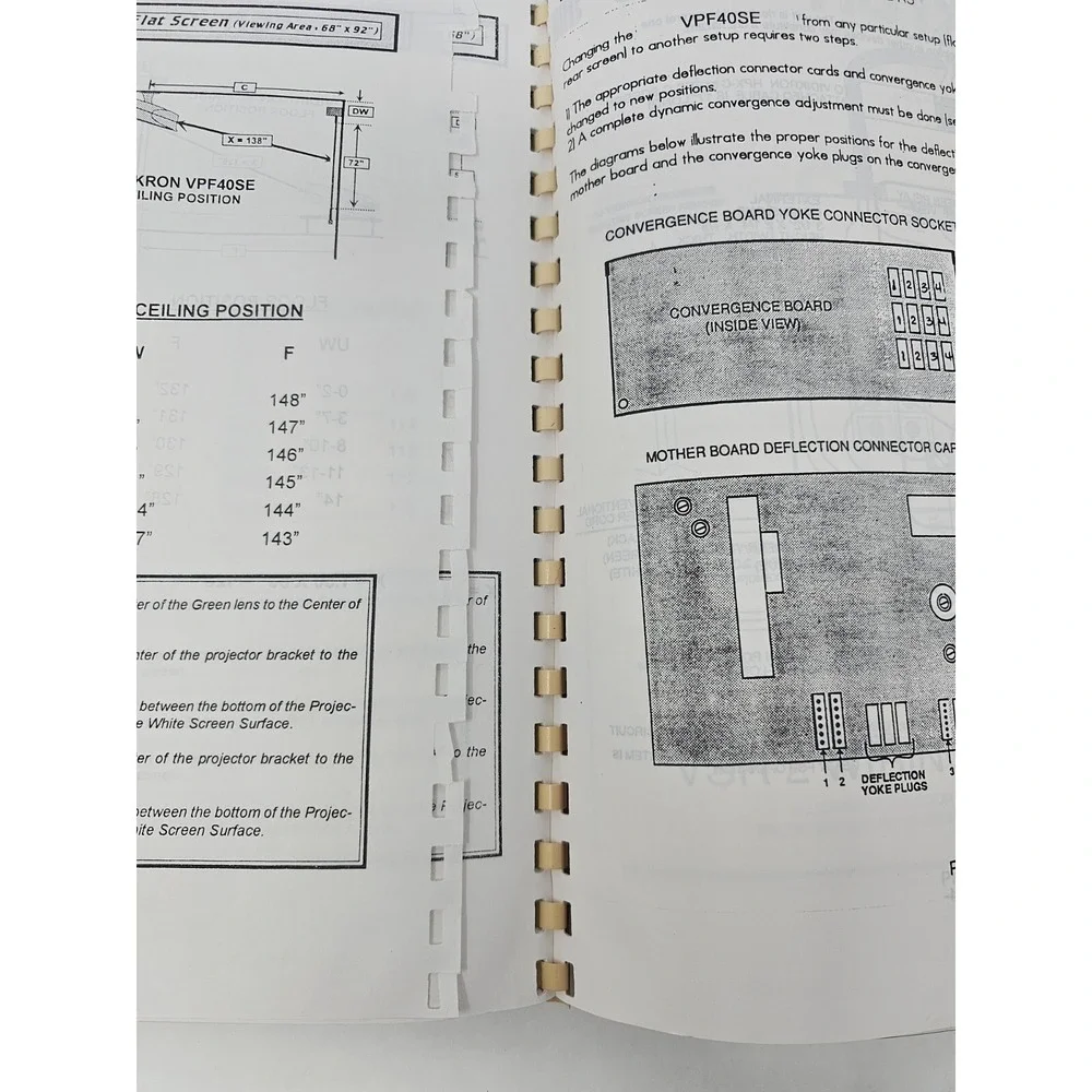 Vintage Vidikron VPF40SE Video Projector Dealer Installation Manual OEM ORIGINAL
